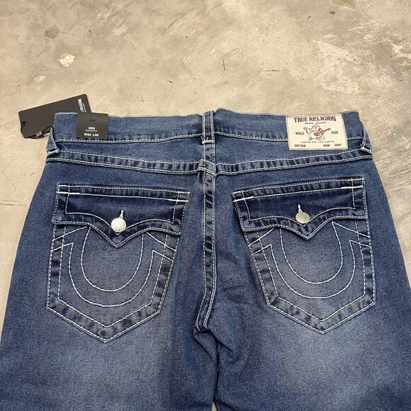 TRUE RELIGION Geno SN Flap Men’s Jeans Relaxed Slim Blue W34 L32 NWT - Picture 6 of 8